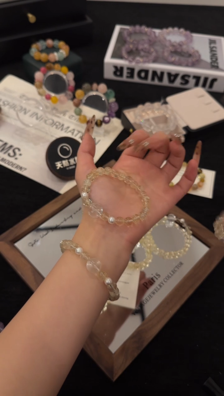 未镶嵌手链水晶黄水晶x3506