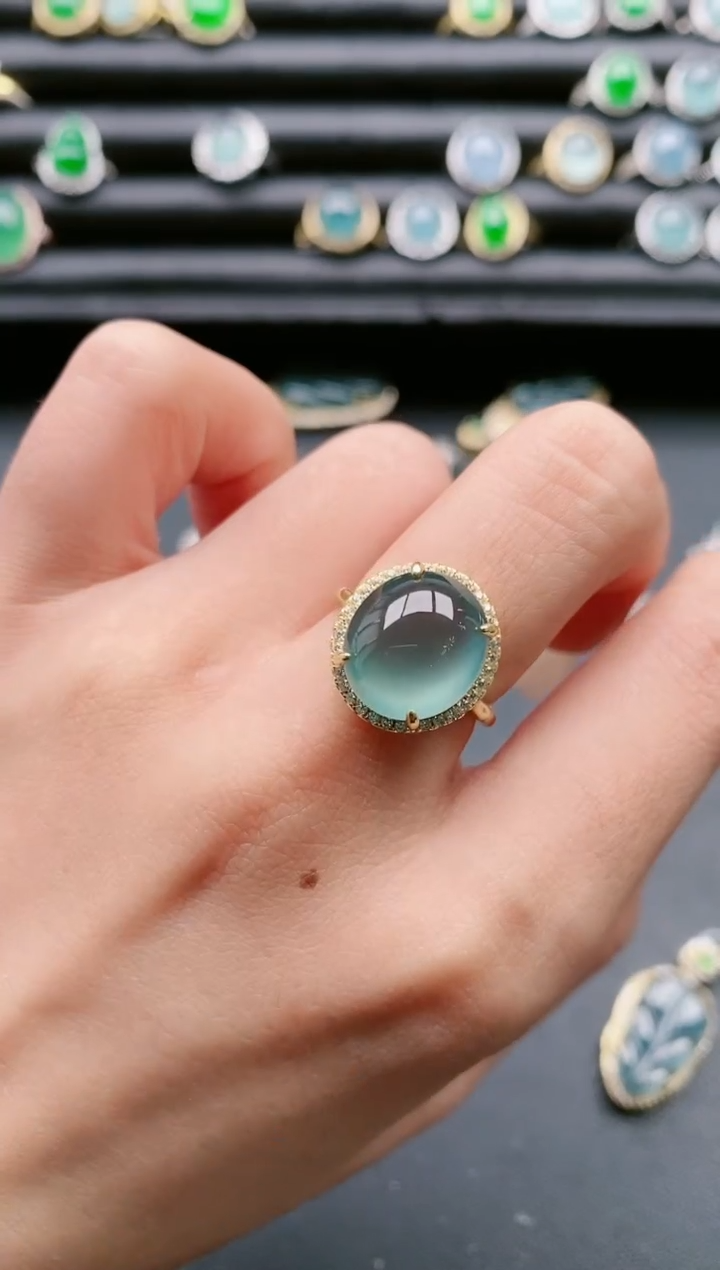 【闪购商品】翡翠戒指银S925镶嵌1111111