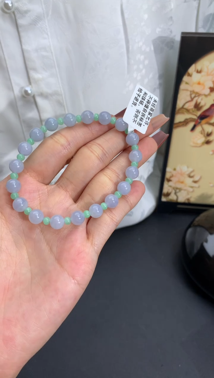 【闪购商品】翡翠手链未镶嵌卡3.8-7mm