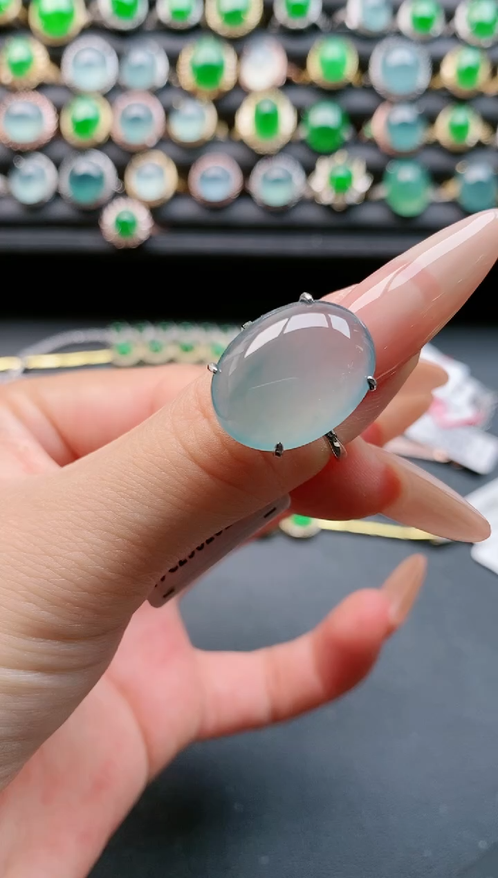 【闪购商品】翡翠戒指银S925镶嵌11111