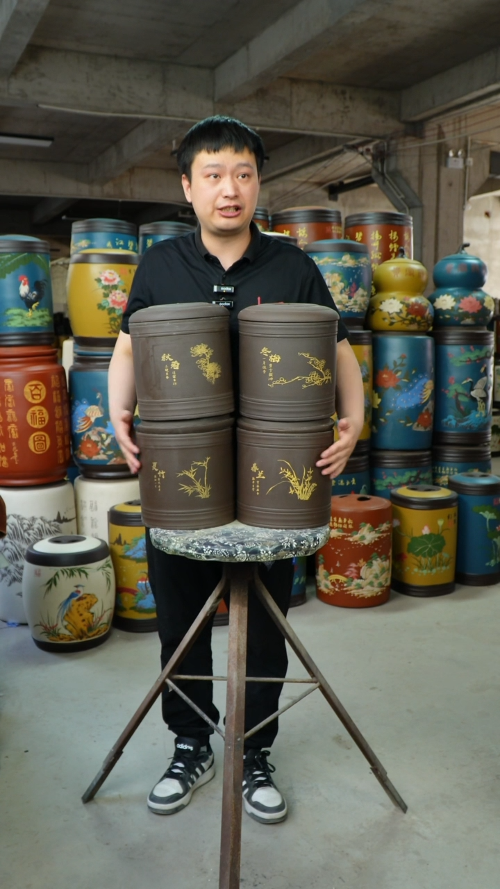 宜兴原矿紫砂茶叶罐