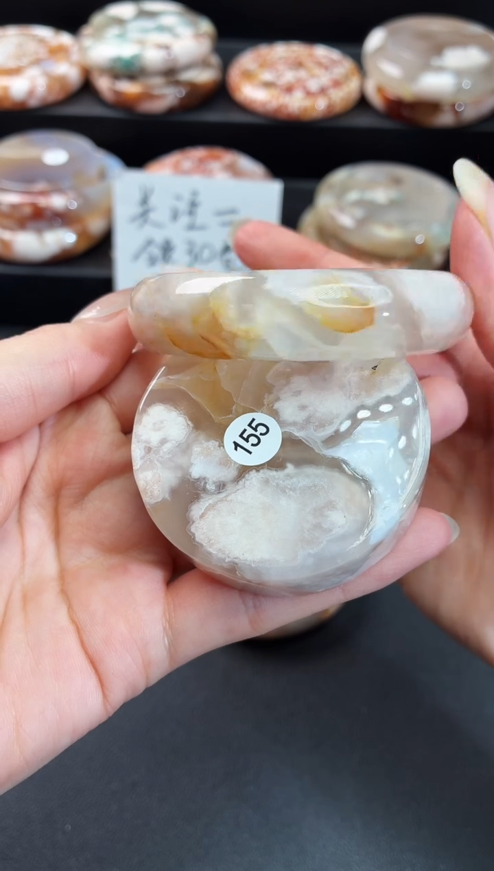 手镯玛瑙/玉髓未镶嵌石英质玉55圈54/55带(赠送镯心)