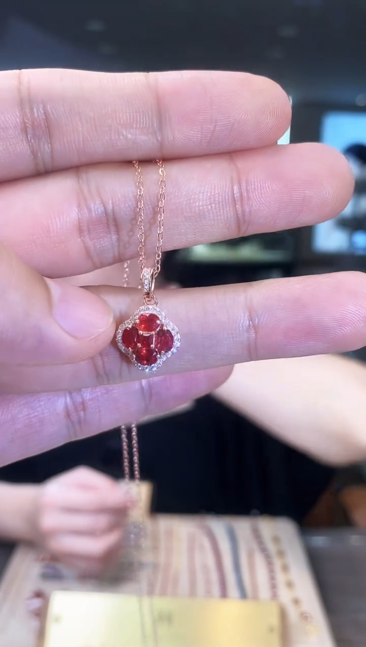 【闪购商品】蓝宝石项链银S925镶嵌04