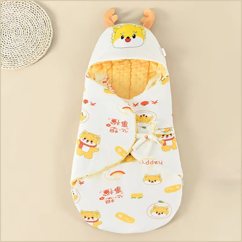 新生婴儿包被纯棉抱被春加厚初生宝宝包裹单防踢被防惊跳