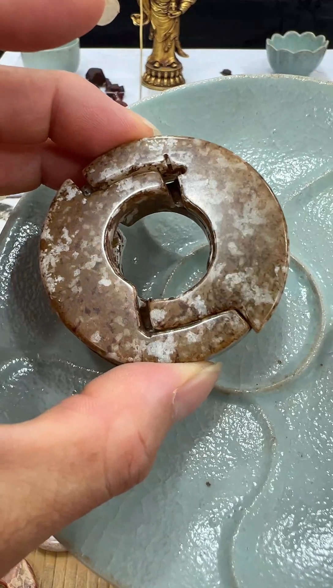 瓷片手工，手绘，陶瓷