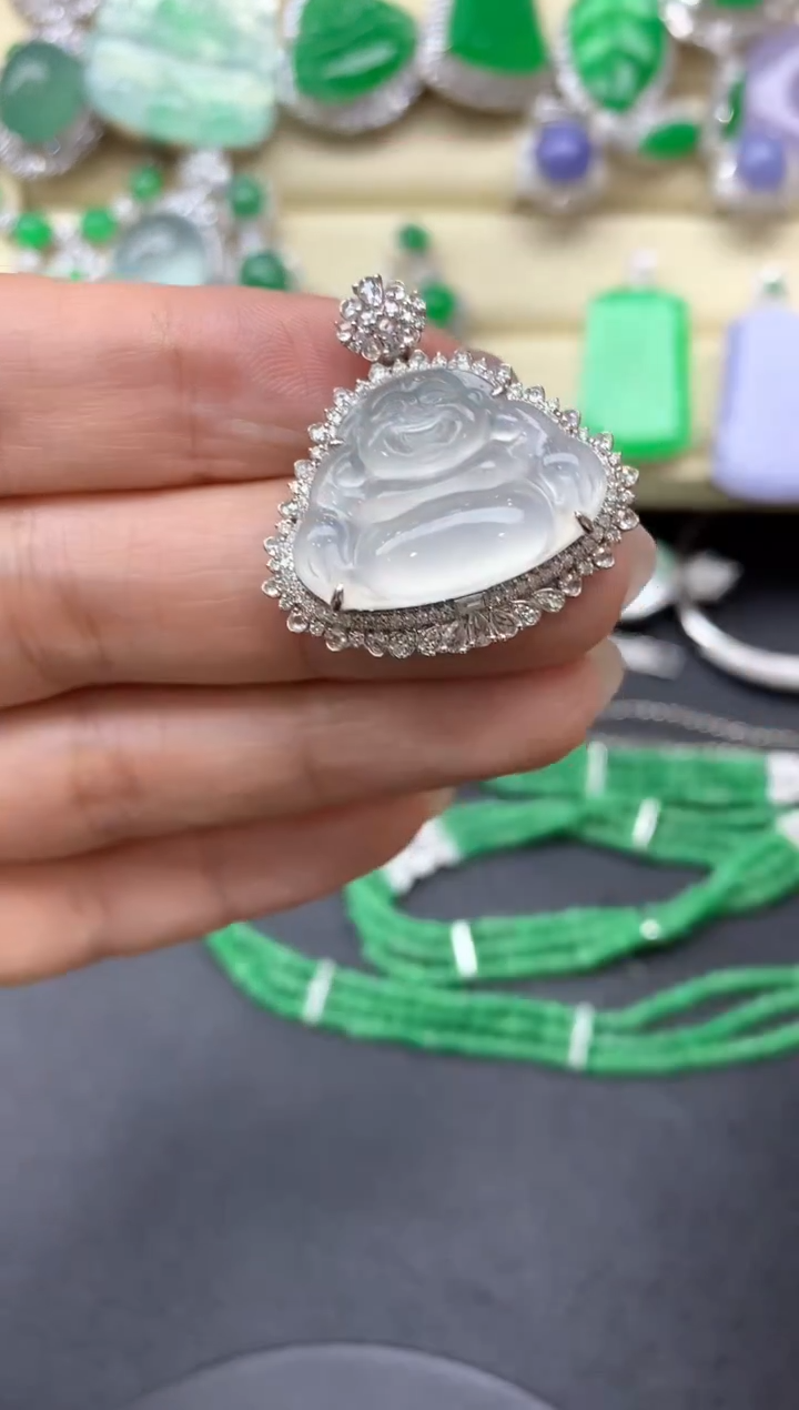 【闪购商品】翡翠颈饰18K金镶嵌541-中国好珍宝