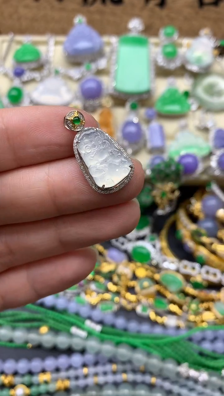 【闪购商品】翡翠颈饰18K金镶嵌183-中国好珍宝