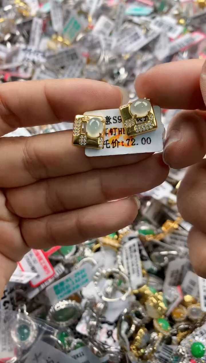 银S925镶嵌戒指翡翠101010---1