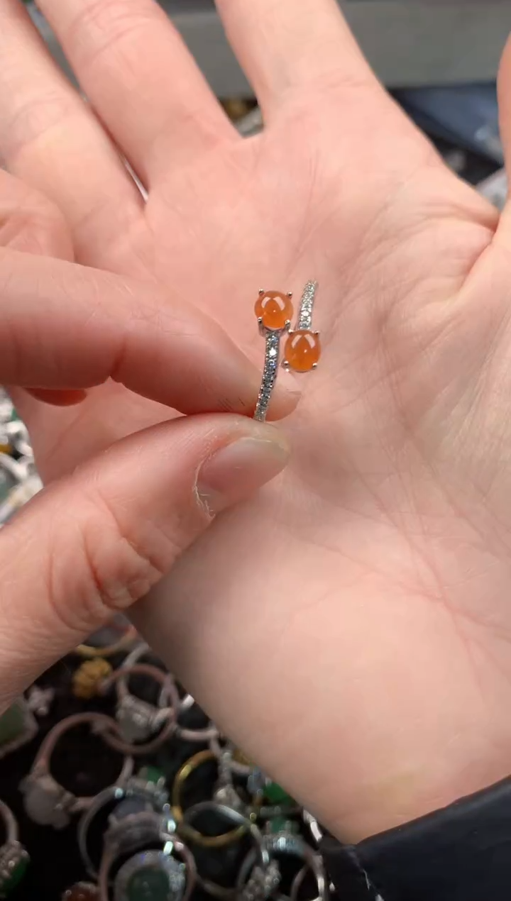 银S925镶嵌戒指翡翠222    5