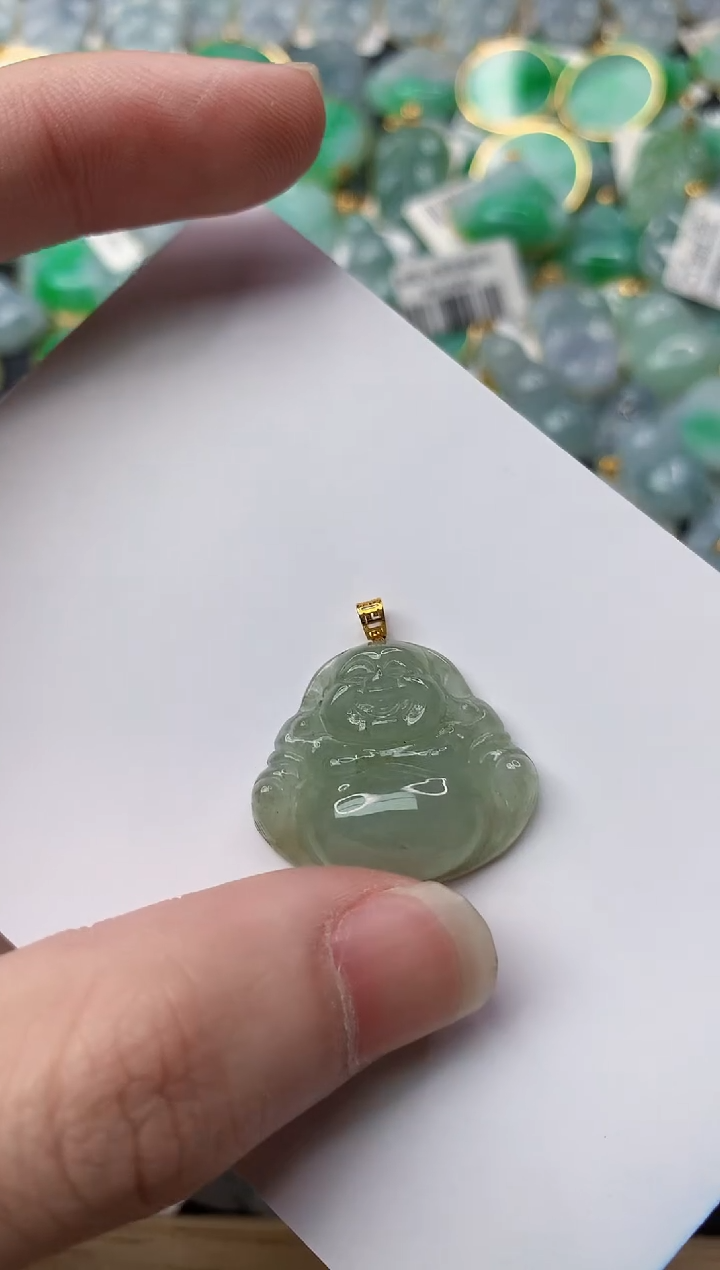 【闪购商品】翡翠颈饰18K金镶嵌71........