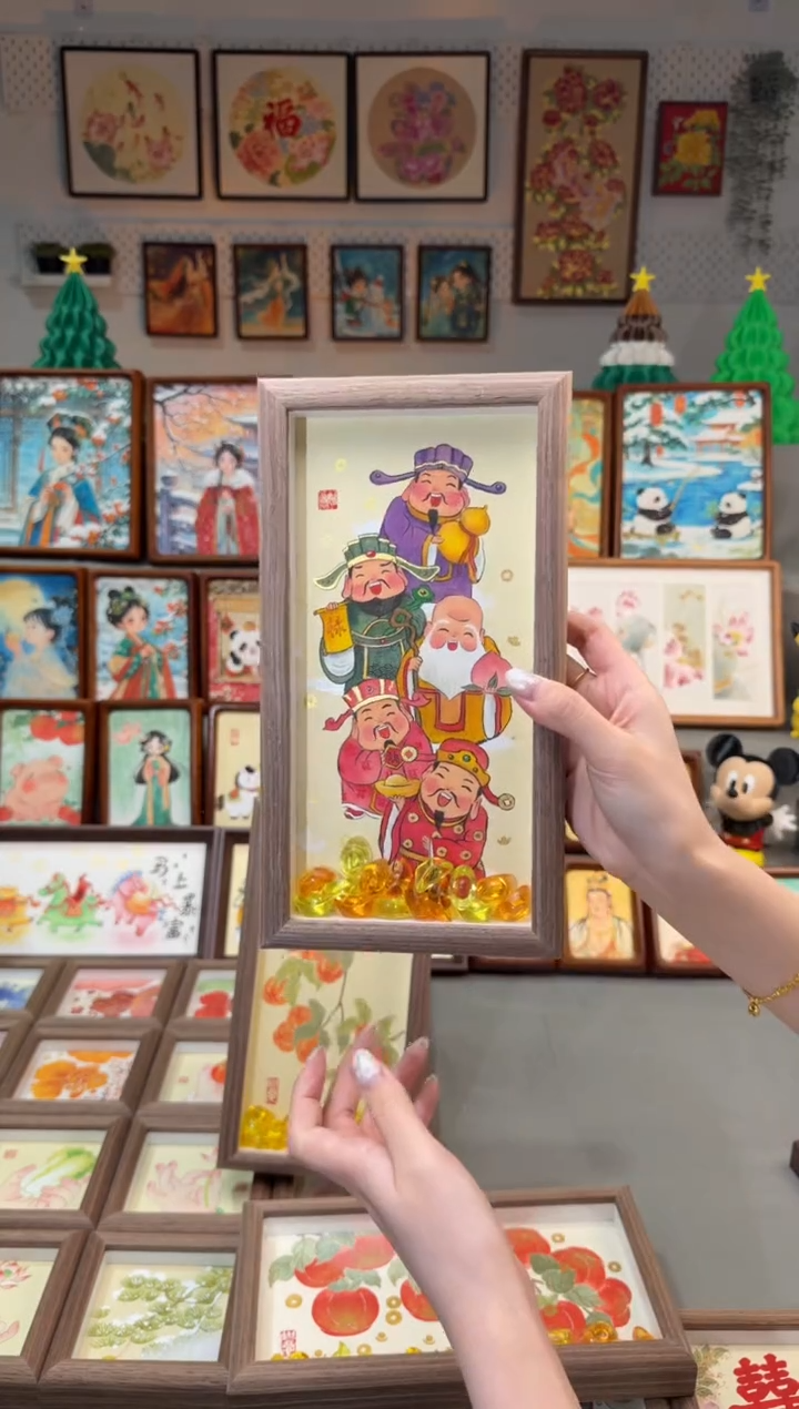 国画福禄寿喜财 手绘国画元宝28