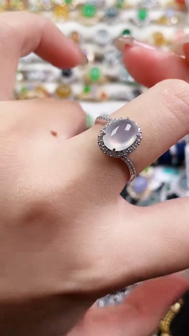 银S925镶嵌戒指翡翠61