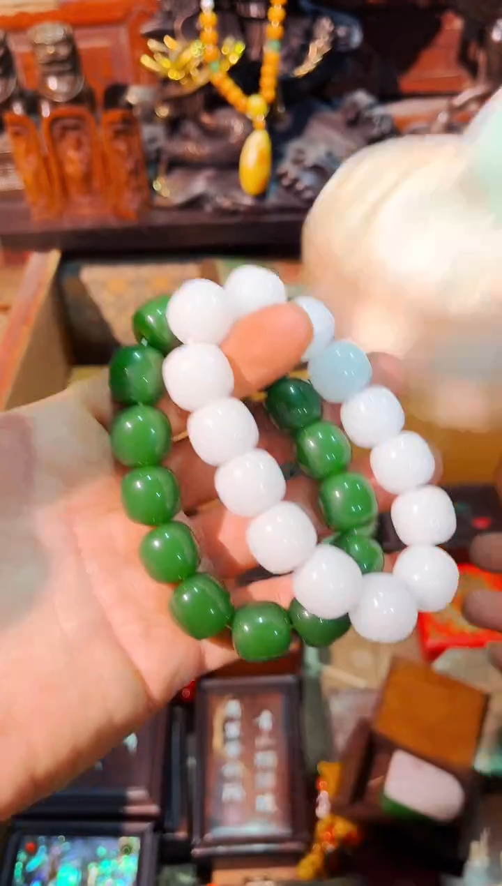 【闪购商品】和田玉颈饰未镶嵌安哥精选专属链接0550一对