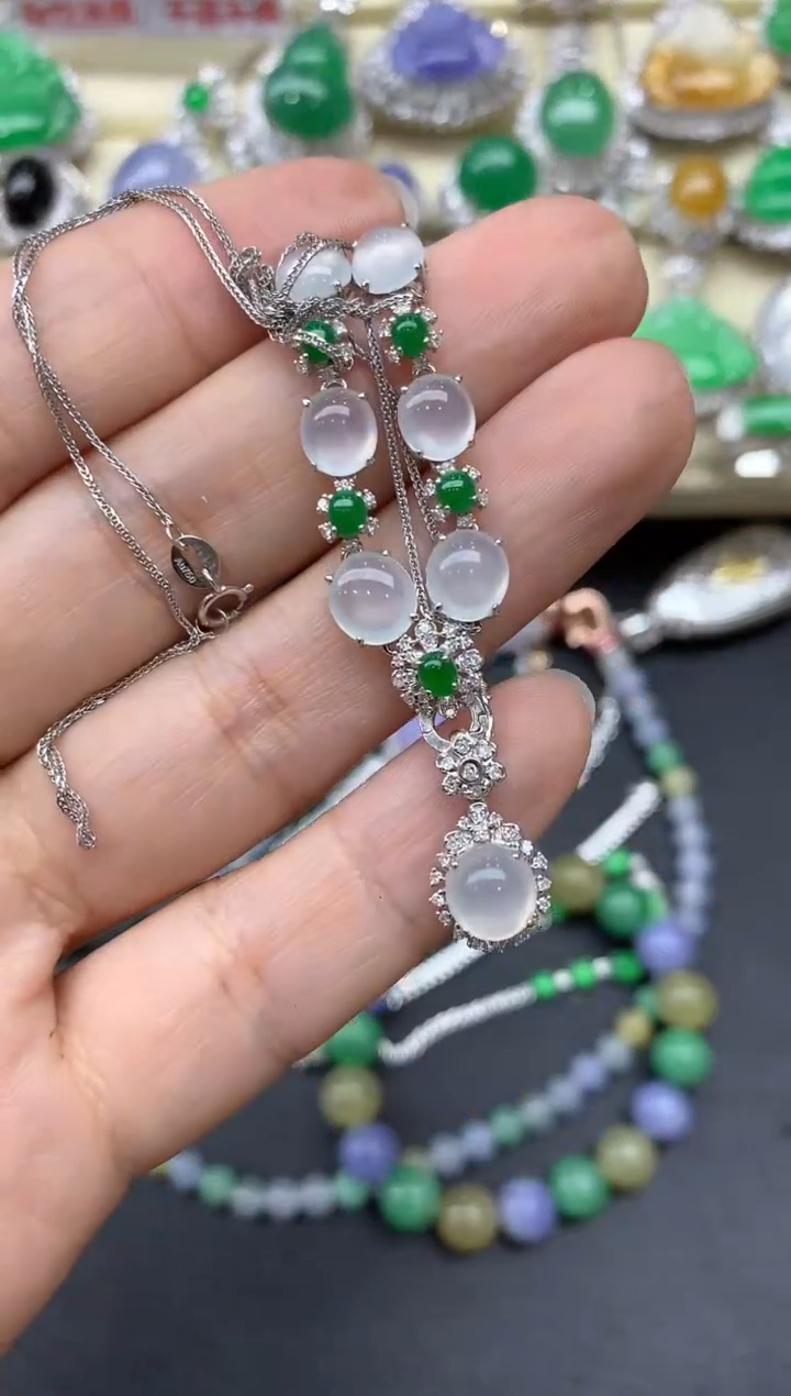 【闪购商品】翡翠颈饰18K金镶嵌606-中国好珍宝