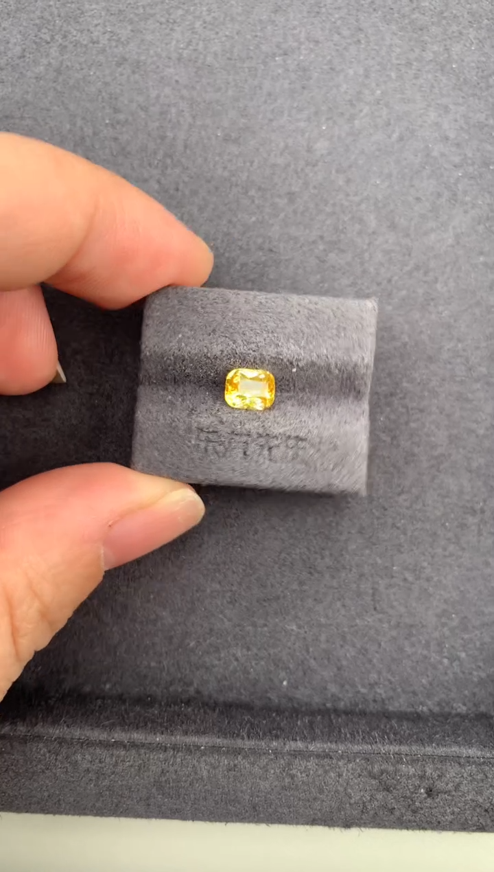 裸石彩色蓝宝石1ct黄蓝宝 GE 定制