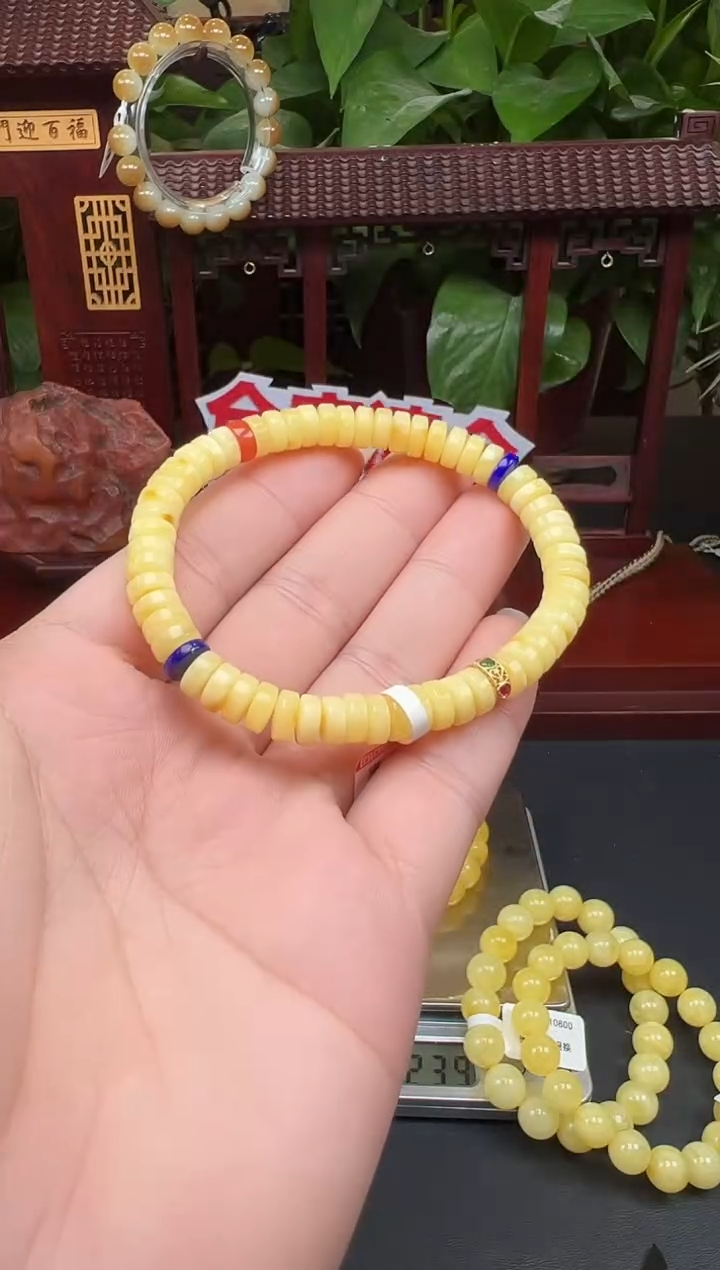 手串蜜蜡未镶嵌手串M007多样性发其一