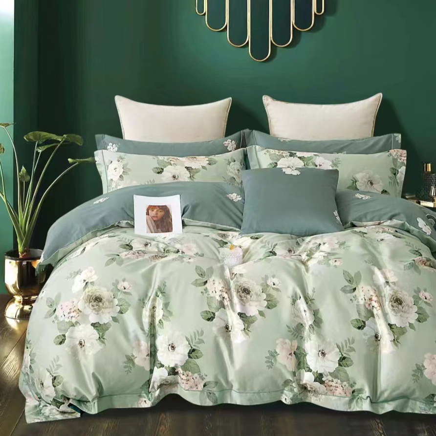 120支高端匹马棉全棉100棉加厚轻奢印花四件套