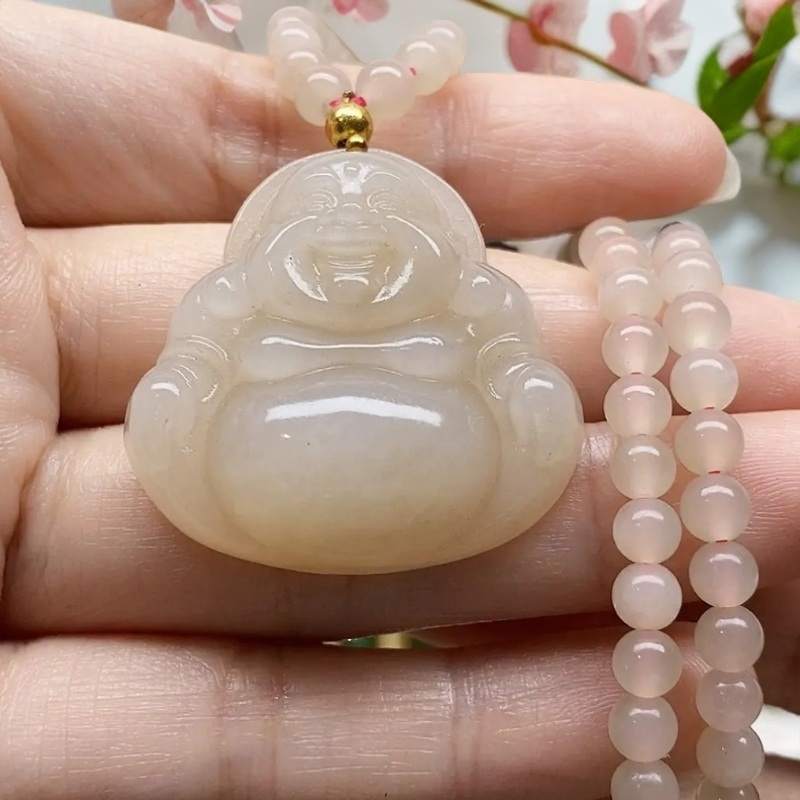 时尚气质藕粉和田玉高35经典款