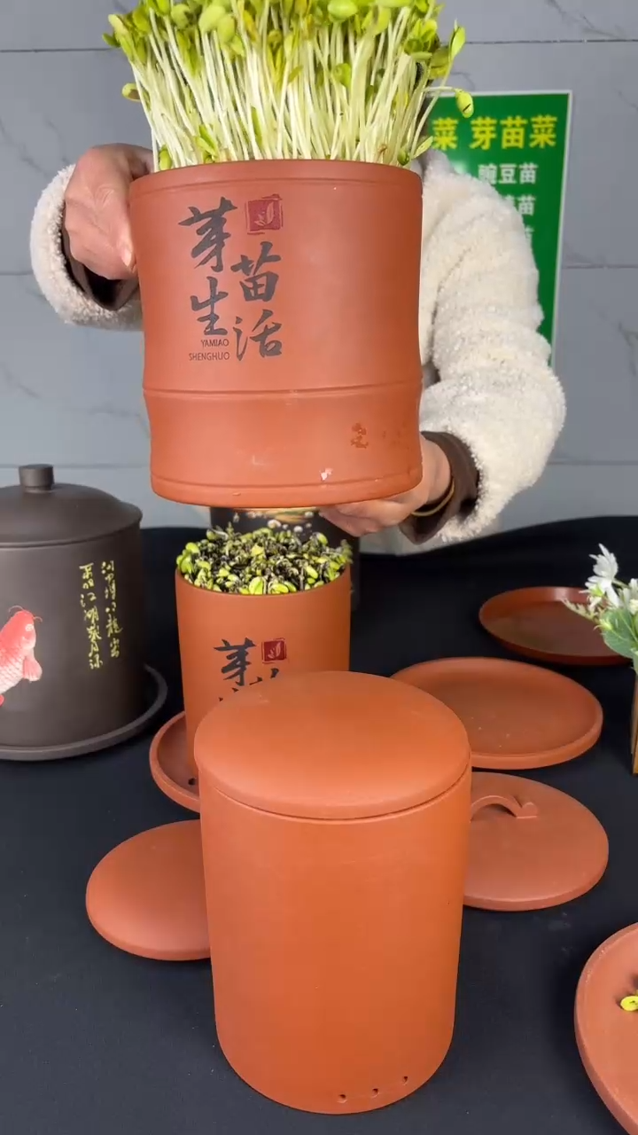 【闪购商品】紫砂中式中款竹节红泥 紫砂托