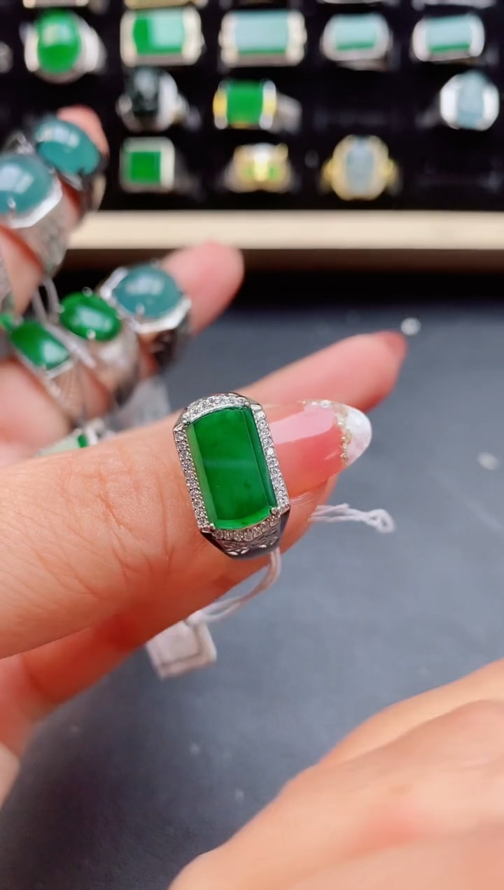 【闪购商品】翡翠戒指银S925镶嵌508050