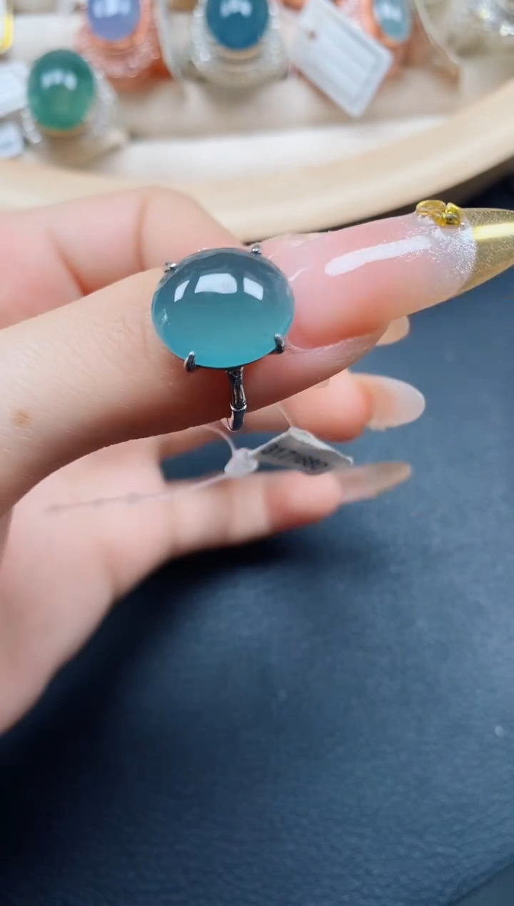 【闪购商品】翡翠戒指银S925镶嵌翡翠