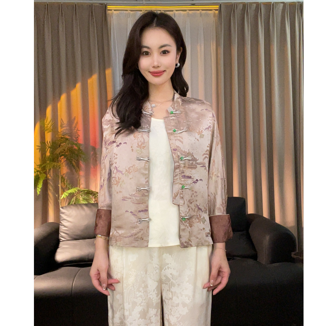 【霜轻】新中式国风盘扣气质上衣日常百搭短外套