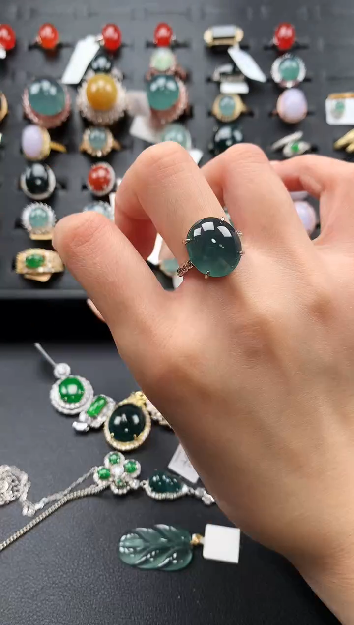 【闪购商品】翡翠戒指银S925镶嵌54746467