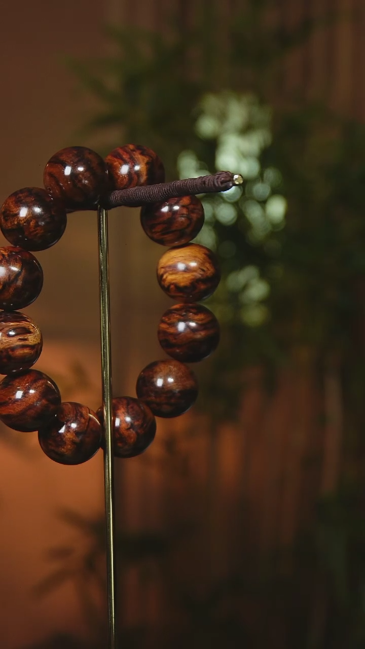 【闪购商品】黄花梨/降香黄檀手串/手链海南黄花梨2.0cm芝麻花