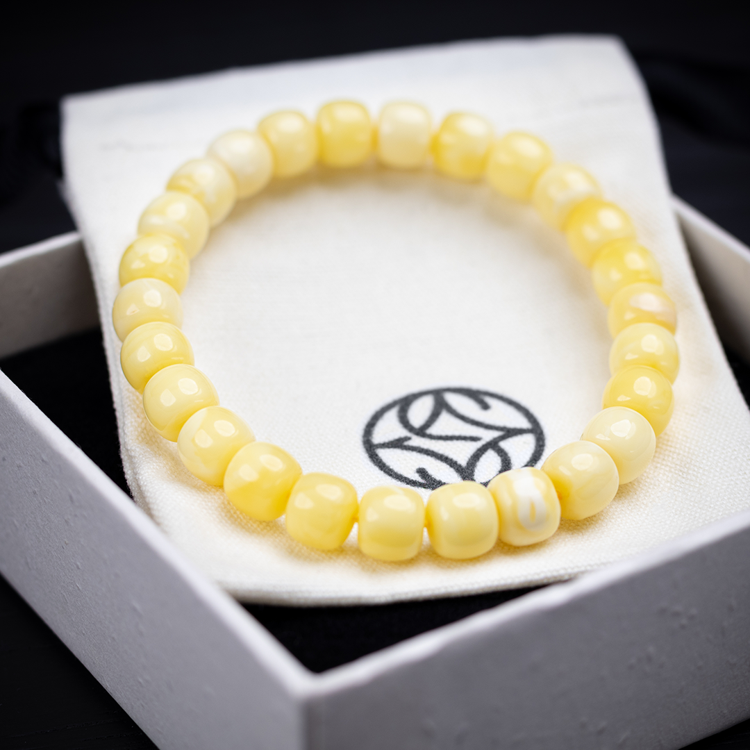 禾奕天然蜜蜡手串经典国风新中式气质百搭优雅素圈（多样性发货）