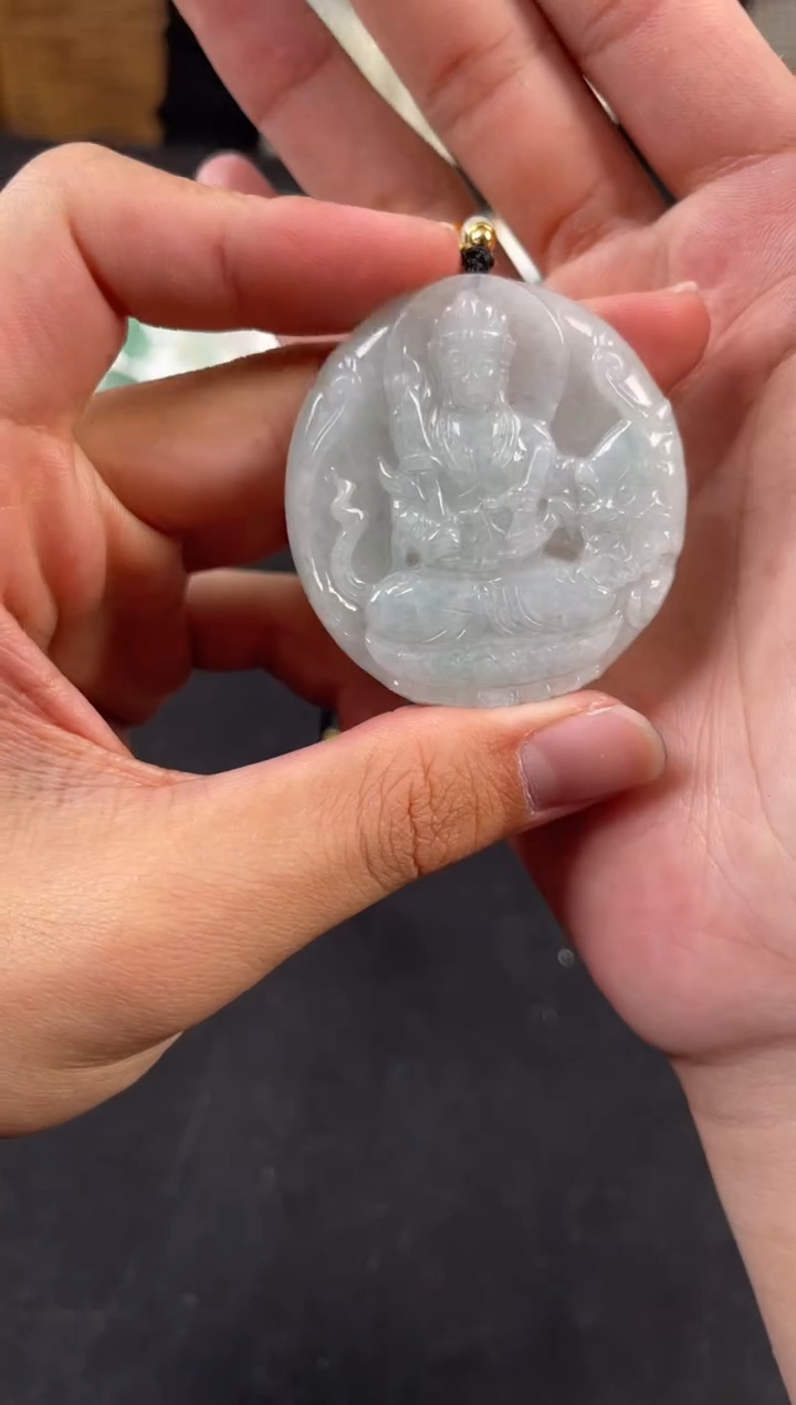 【闪购商品】翡翠颈饰未镶嵌翡翠吊坠-文殊菩萨