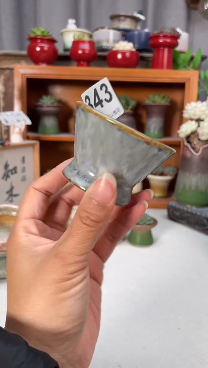 瓷片343知木小芳花盆