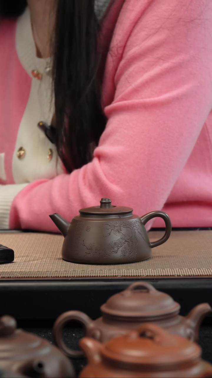 【闪购商品】紫砂茶壶老紫泥松峰