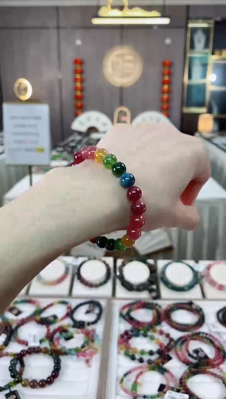 单圈手串8mm+未镶嵌碧玺（多样性发一条）hon