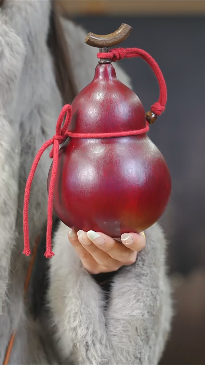 【闪购商品】XJ229大漆酒葫芦不包手串及旋转底座