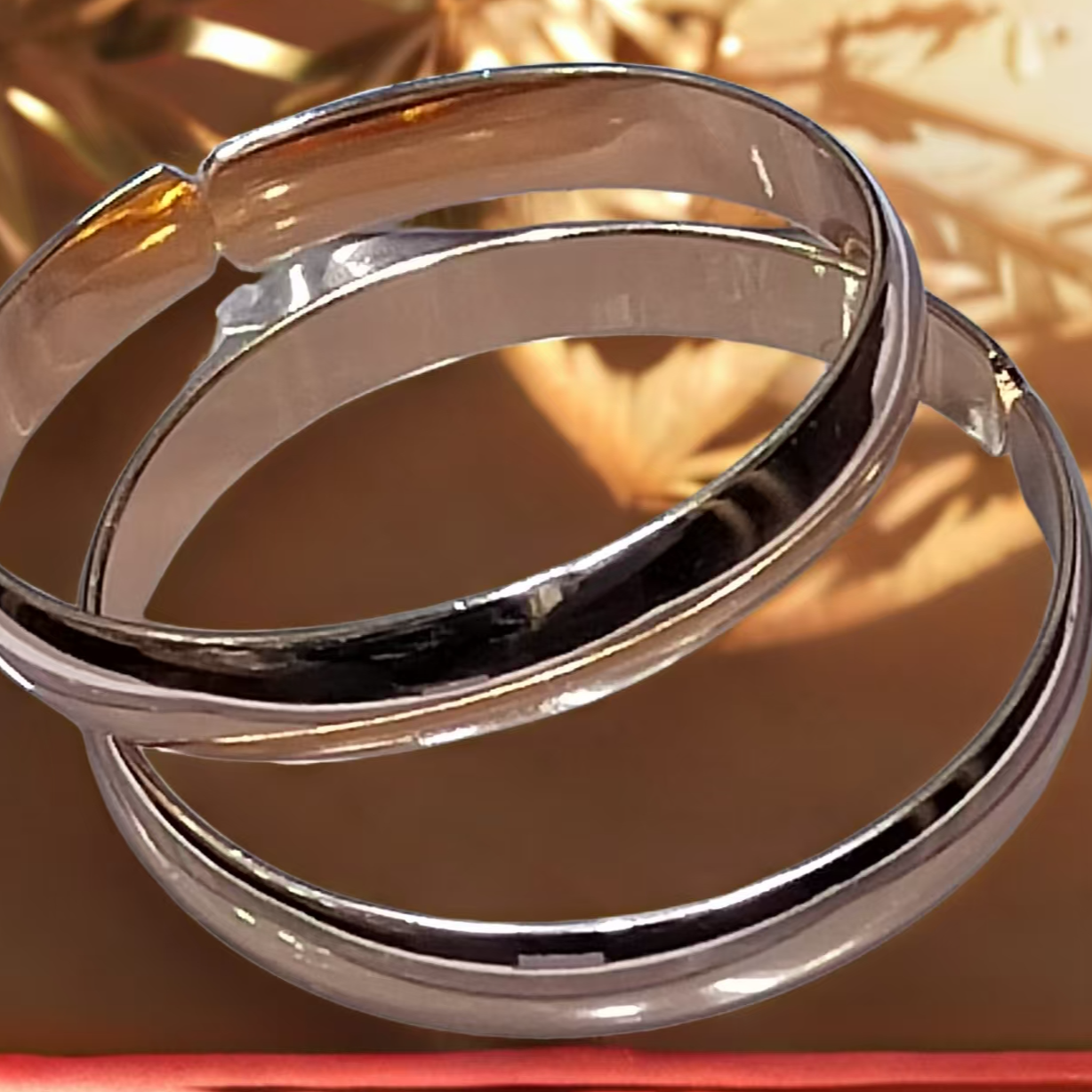 铜合金琉璃手链 俄罗斯铜合手镯新款金色素圈手镯戒指