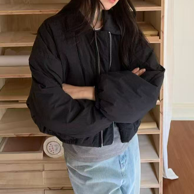 羊毛填充精致棉服，双拉链设计。很软很好穿