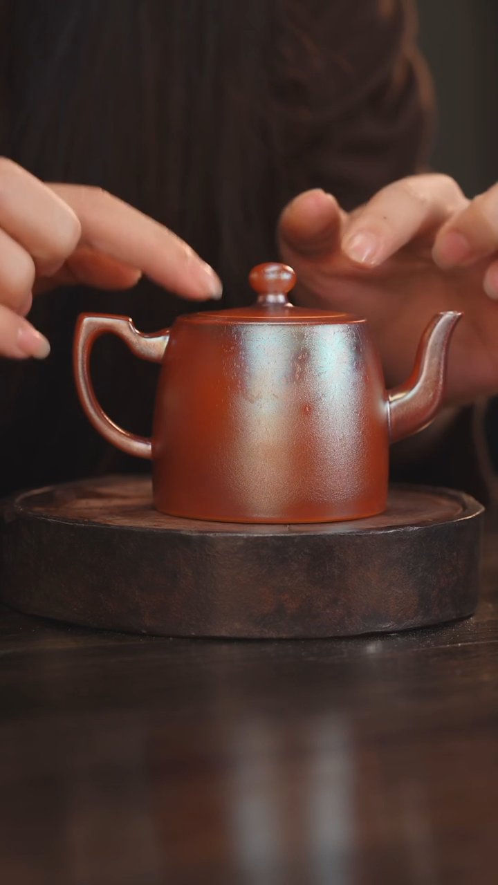 【闪购商品】杯23柴房陶瓷丨金红井栏壶