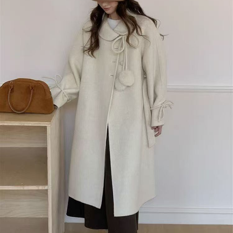 Z衣长100    8857【芋泥烤奶】毛呢大衣