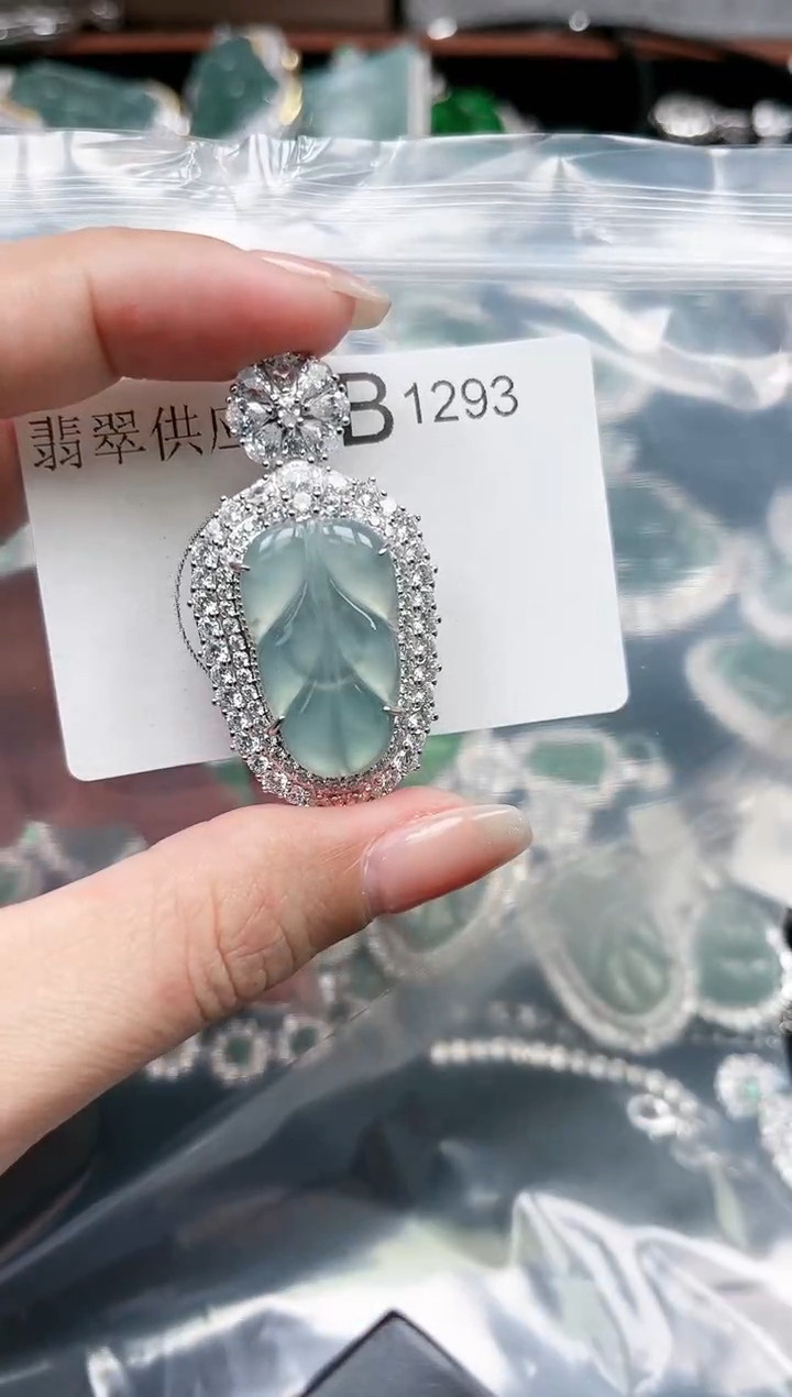 【闪购商品】翡翠颈饰未镶嵌1293赠皮绳