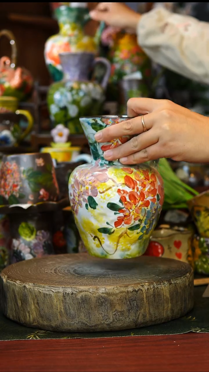 陶瓷112景德镇手工手绘釉下彩