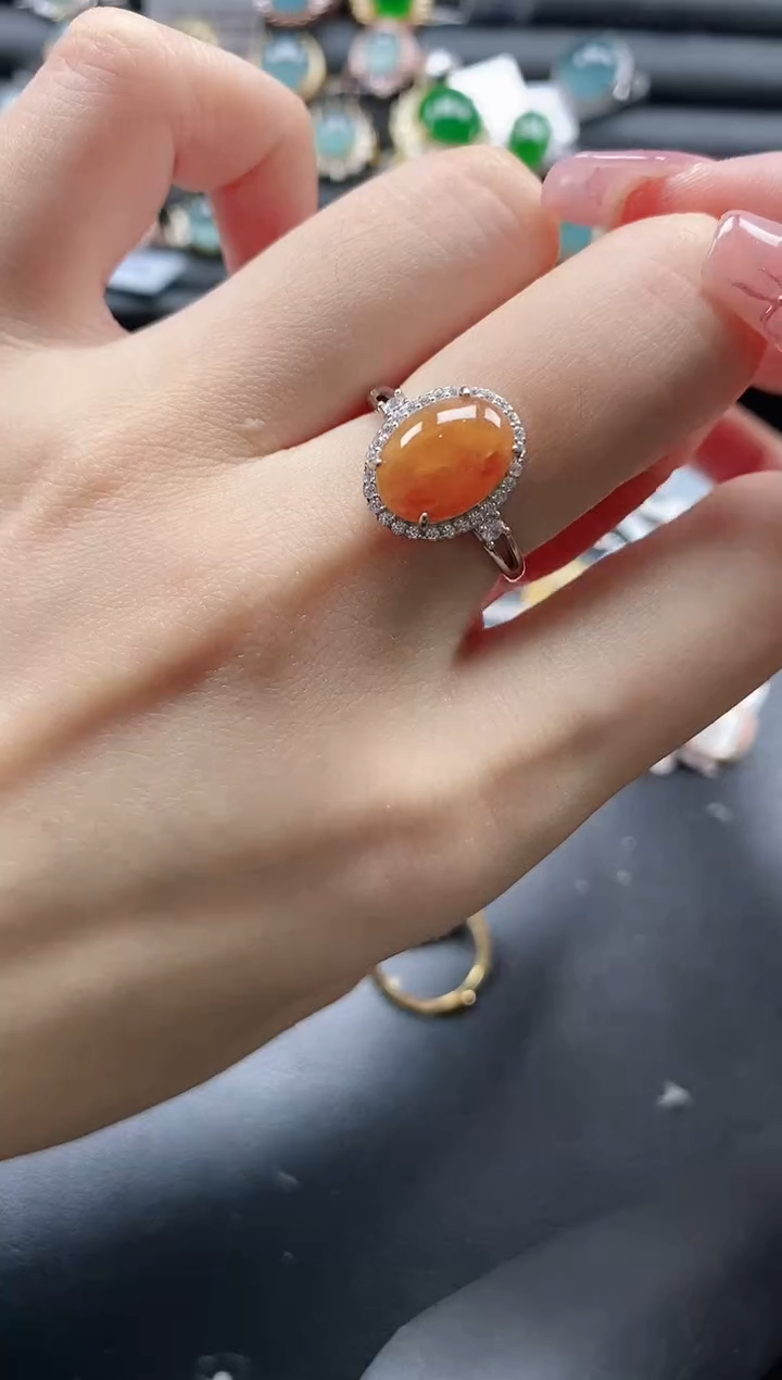 【闪购商品】翡翠戒指银S925镶嵌1111