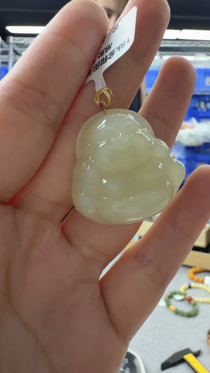 和田玉未镶嵌颈饰94秒拍号假一罚十