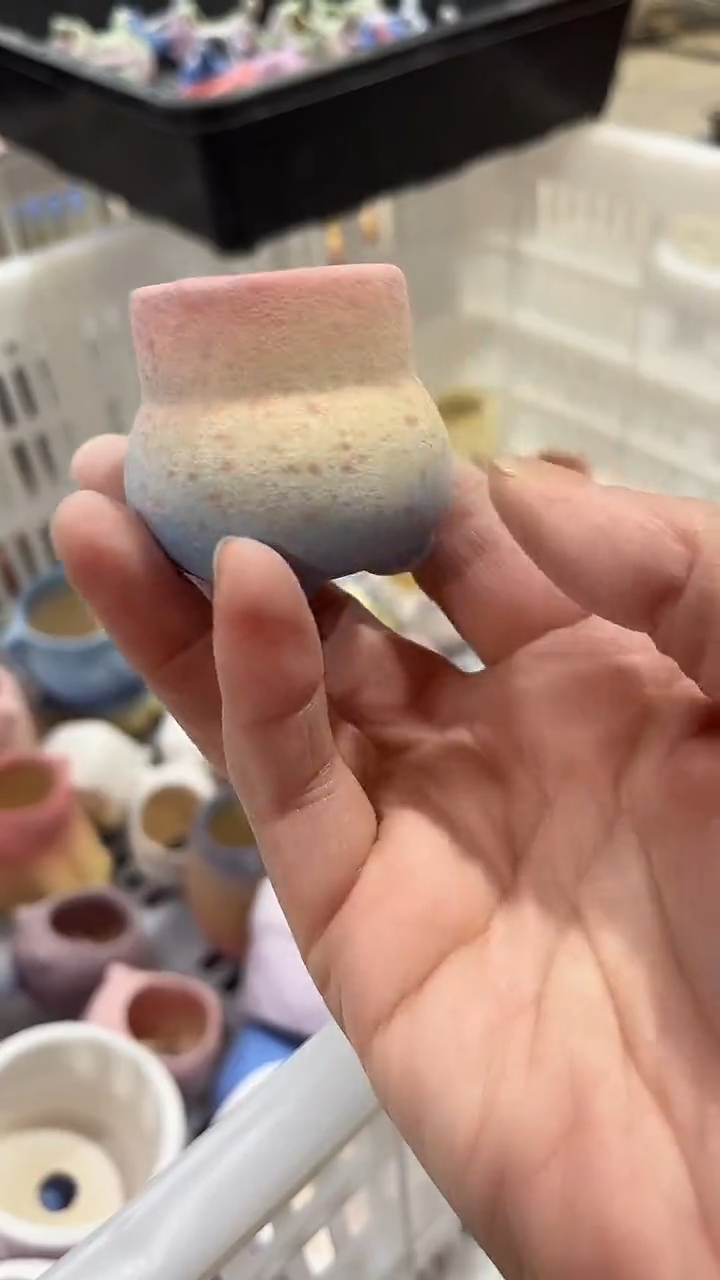 末**丶麦饭石粗陶多肉花盆