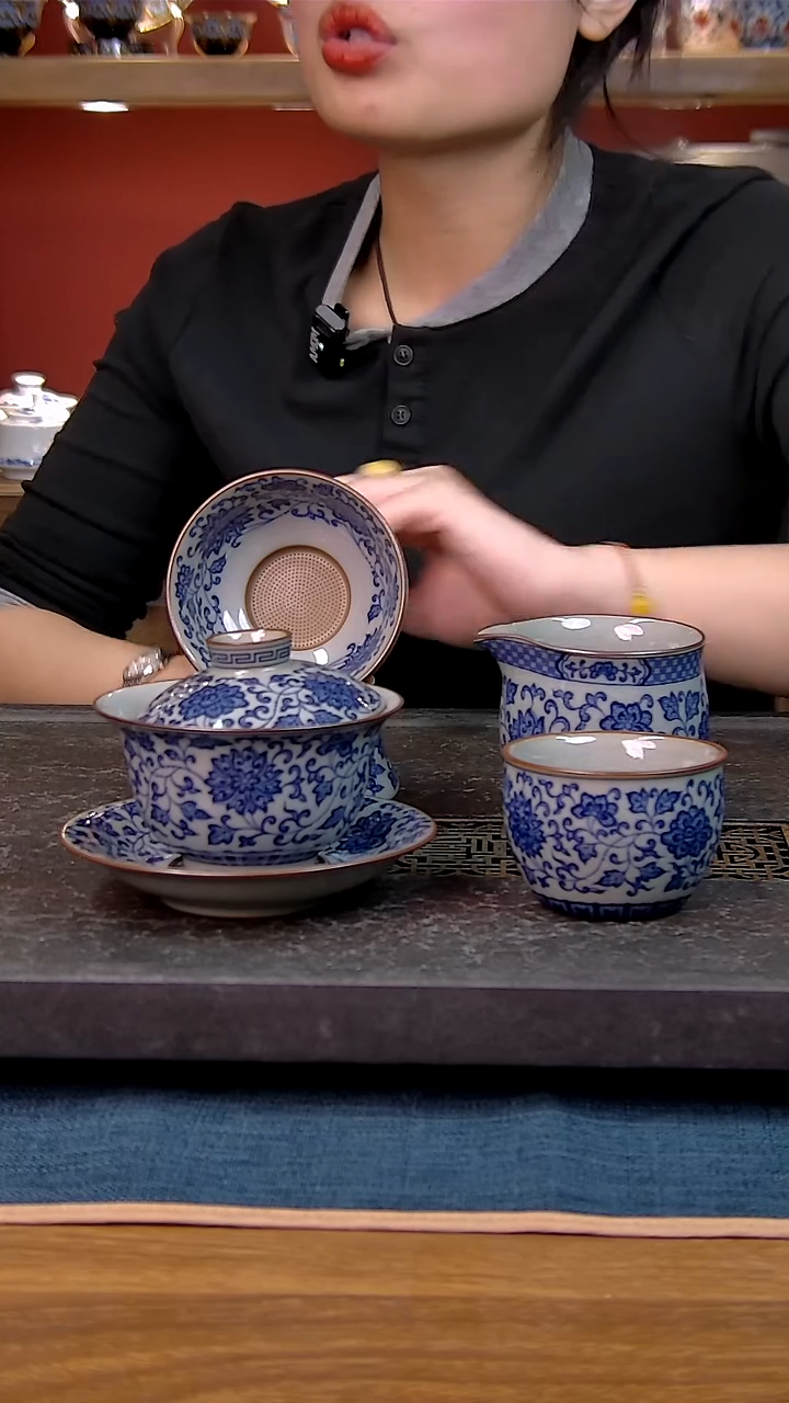 简装家用款4件套 老陶泥开片纹陶瓷茶具