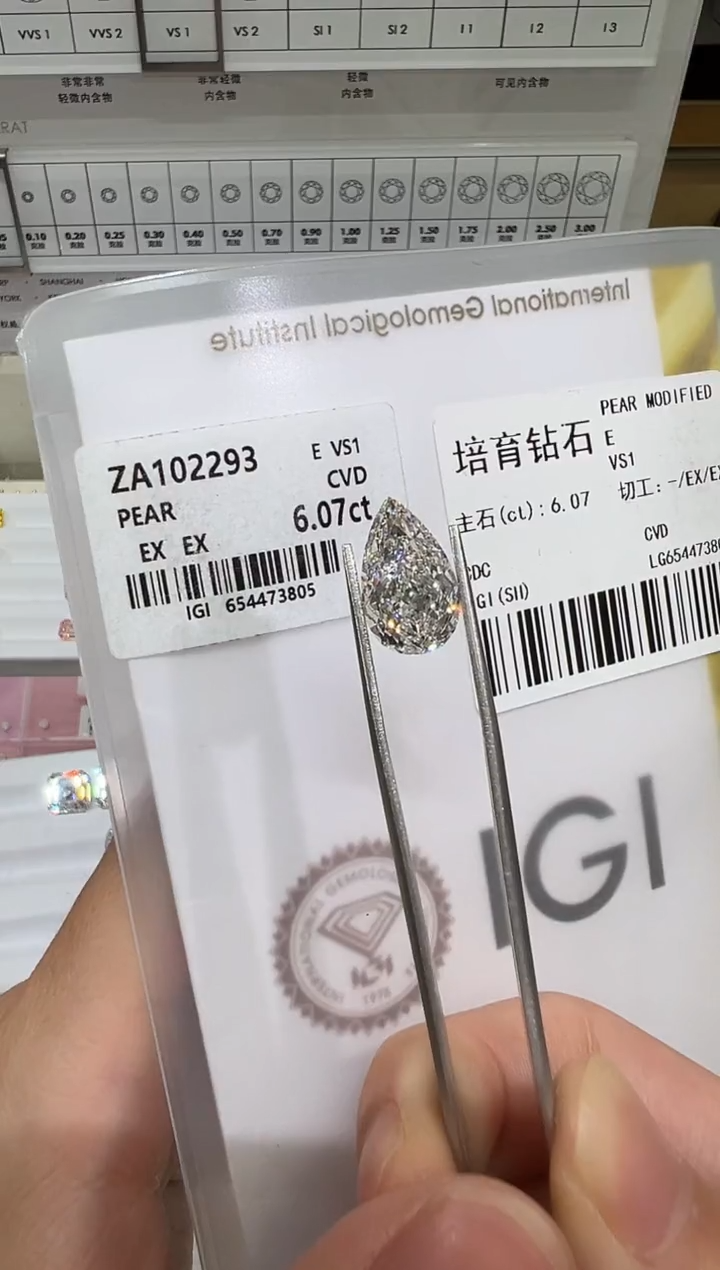 【闪购商品】实验室培育钻石未镶嵌@ 6.07ct 先鉴赏，再定制！