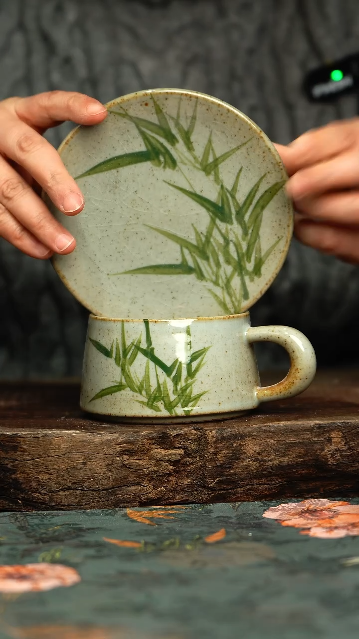 【闪购商品】杯釉下彩手工手绘同款陶器