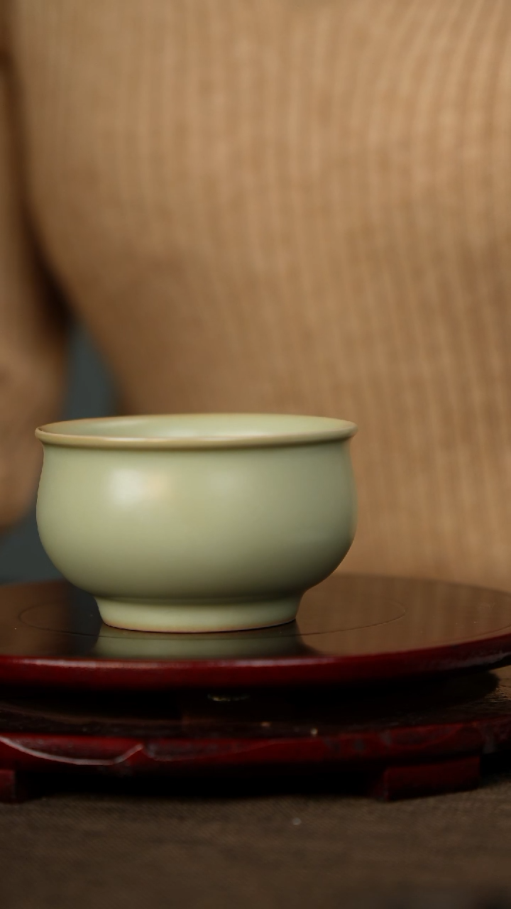 全品 粉青 福袋杯 带底款