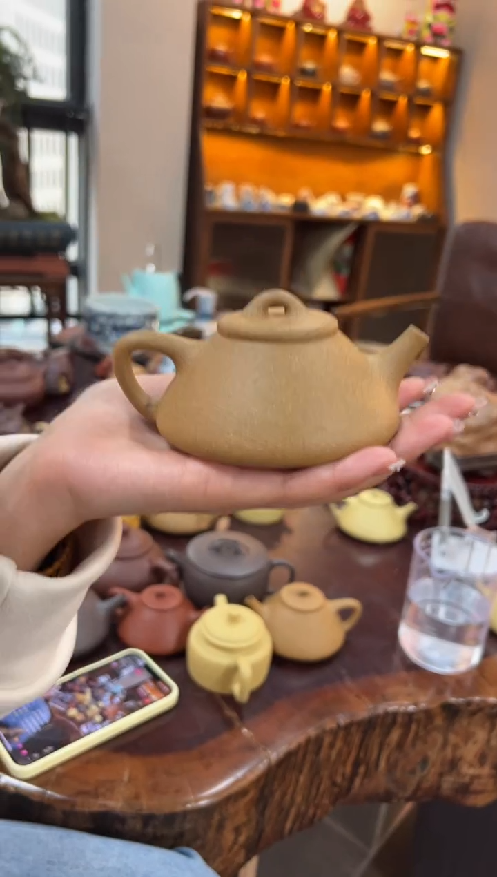 【闪购商品】紫砂茶壶【头哥手工壶】子冶石瓢黄金段光素