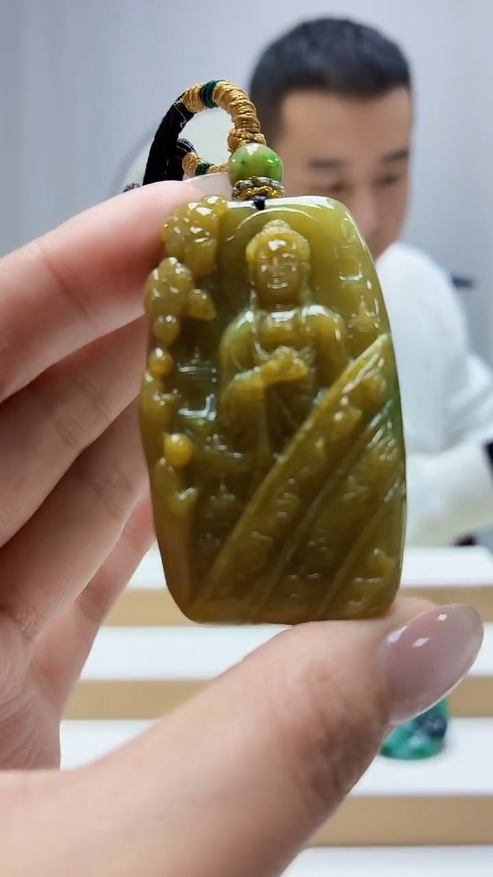 未镶嵌定制翡翠4898MM-毛货挂件188