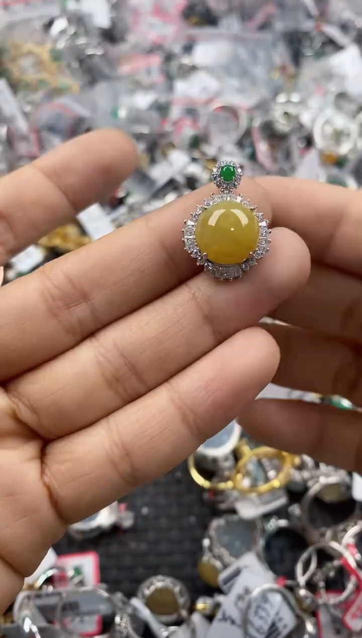 银S925镶嵌戒指翡翠2222----2